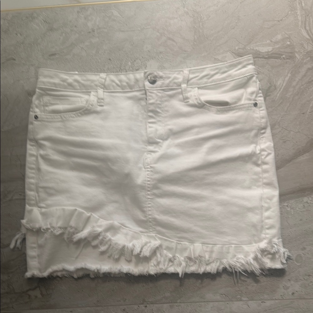 Sam Edelman White Ruffled Mini Skirt Casual